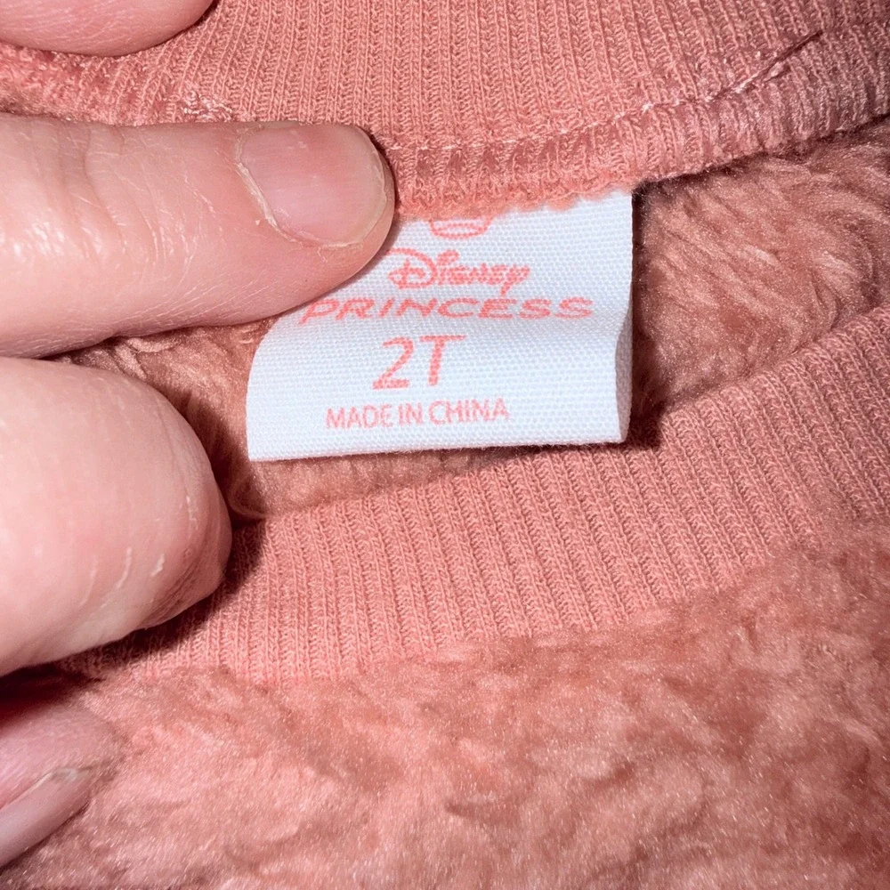 Disney Princess Outfit Set Kids 2T Pink NEW Sherpa Fleece Floral Corduroy‎ Flare